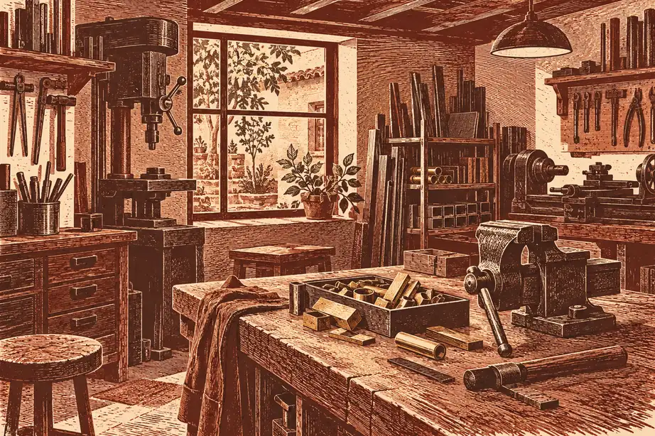 Illustration of fabrication businesses and their working space